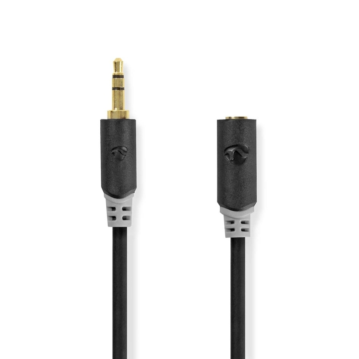 Nedis Stereo Audio Cable | 3.5 mm Male | 3.5 mm Female | Gold Plated | 1.00 m | Round | Anthracite | Box in the group HOME ELECTRONICS / Audio & Picture / Speakers & accessories / Accessories at TP E-commerce Nordic AB (C23673)