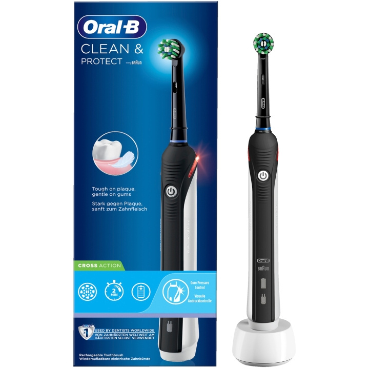 Oral B Eltandborste Clean & Protect Pro 2 - Black in the group BEAUTY & HEALTH / Oral care / Electric toothbrushes at TP E-commerce Nordic AB (C25263)