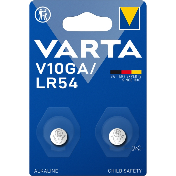 Varta V10GA / LR54 1,5V Alkaline Batteri 2-pack in the group HOME ELECTRONICS / Batteries & Chargers / Batteries / Button cell at TP E-commerce Nordic AB (C25294)