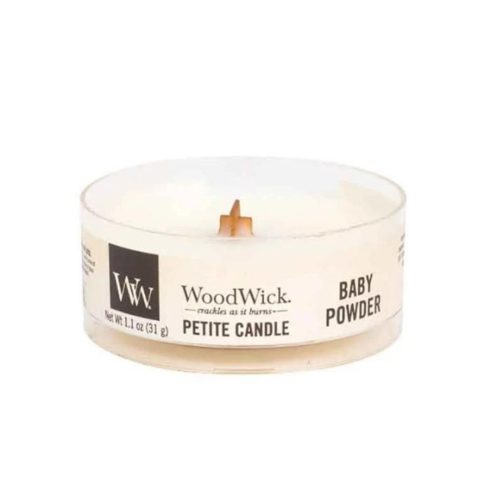 WoodWick Petite - Baby Powder in the group BEAUTY & HEALTH / Fragrance & Perfume / Other fragrances / Scented candles at TP E-commerce Nordic AB (C25955)