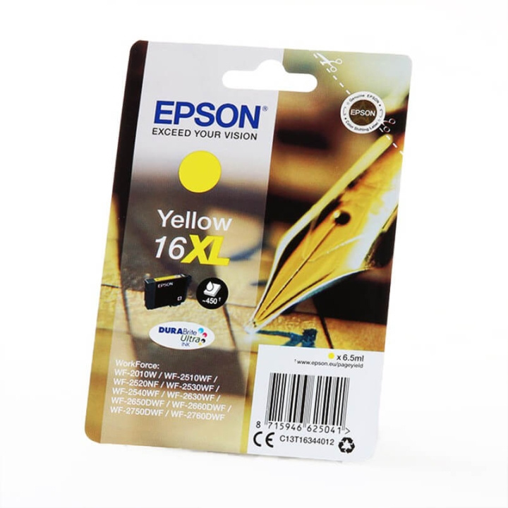 EPSON Ink C13T16344012 16XL Yellow, Pen and Crossword in the group COMPUTERS & PERIPHERALS / Printers & Accessories / Ink & Toner / Ink cartridges / Epson at TP E-commerce Nordic AB (C26771)