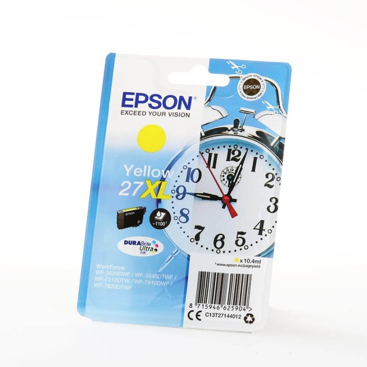 EPSON Ink C13T27144012 27XL Yellow, Alarm Clock in the group COMPUTERS & PERIPHERALS / Printers & Accessories / Ink & Toner / Ink cartridges / Epson at TP E-commerce Nordic AB (C26804)