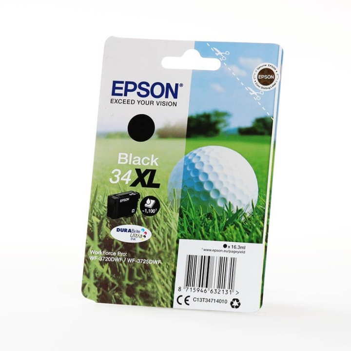 EPSON Ink C13T34714010 34XL Black, Golf Ball in the group COMPUTERS & PERIPHERALS / Printers & Accessories / Ink & Toner / Ink cartridges / Epson at TP E-commerce Nordic AB (C26830)