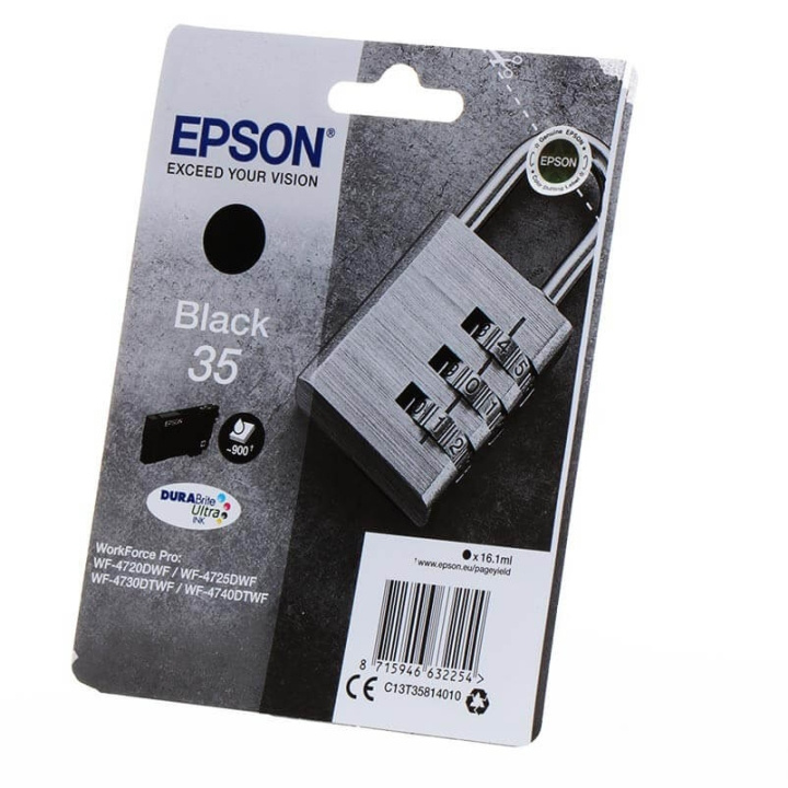 EPSON Ink C13T35914010 35XL Black, Padlock in the group COMPUTERS & PERIPHERALS / Printers & Accessories / Ink & Toner / Ink cartridges / Epson at TP E-commerce Nordic AB (C26837)