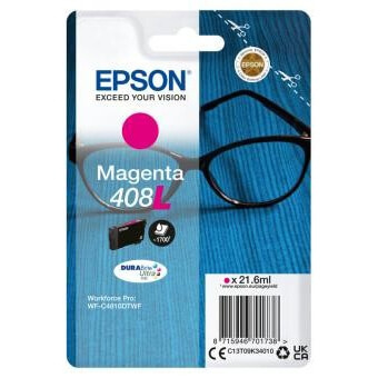 Epson Ink C13T09K34010 408L Magenta, Glasses in the group COMPUTERS & PERIPHERALS / Printers & Accessories / Ink & Toner / Ink cartridges / Epson at TP E-commerce Nordic AB (C26903)