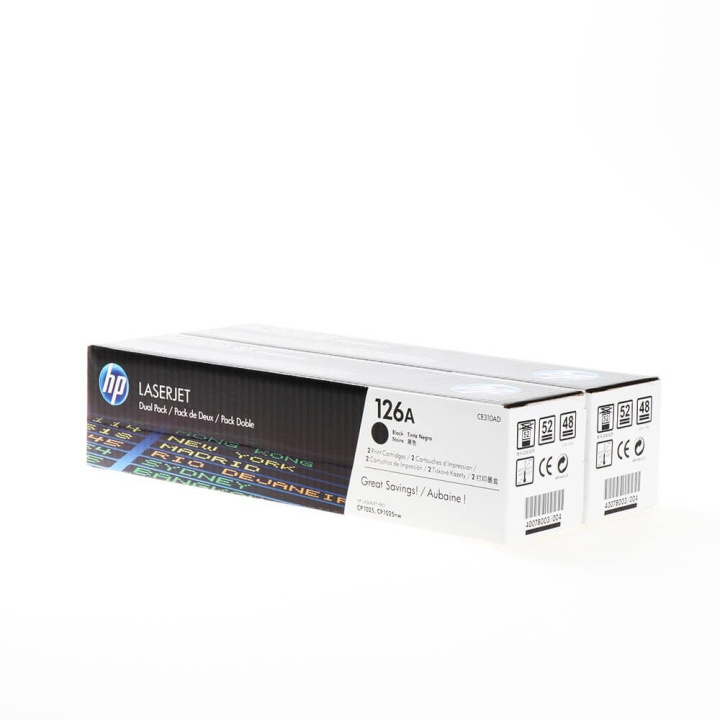 HP Toner CE310AD 126A Black, 2-pack in the group COMPUTERS & PERIPHERALS / Printers & Accessories / Ink & Toner / Toner / HP at TP E-commerce Nordic AB (C27126)