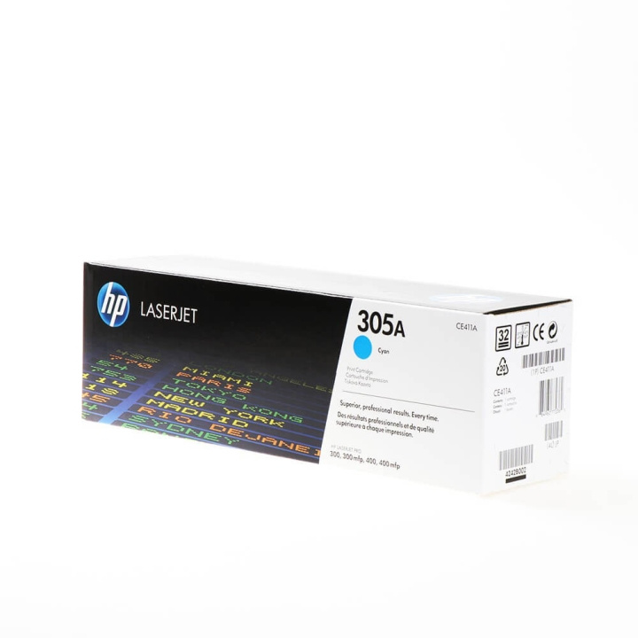 HP Toner CE411A 305A Cyan in the group COMPUTERS & PERIPHERALS / Printers & Accessories / Ink & Toner / Toner / HP at TP E-commerce Nordic AB (C27152)