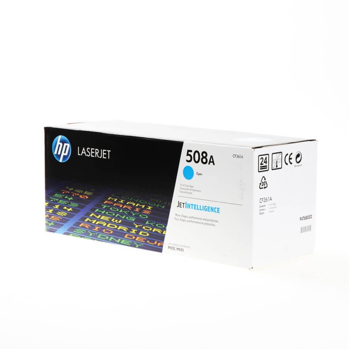 HP Toner CF361A 508A Cyan in the group COMPUTERS & PERIPHERALS / Printers & Accessories / Ink & Toner / Toner / HP at TP E-commerce Nordic AB (C27229)