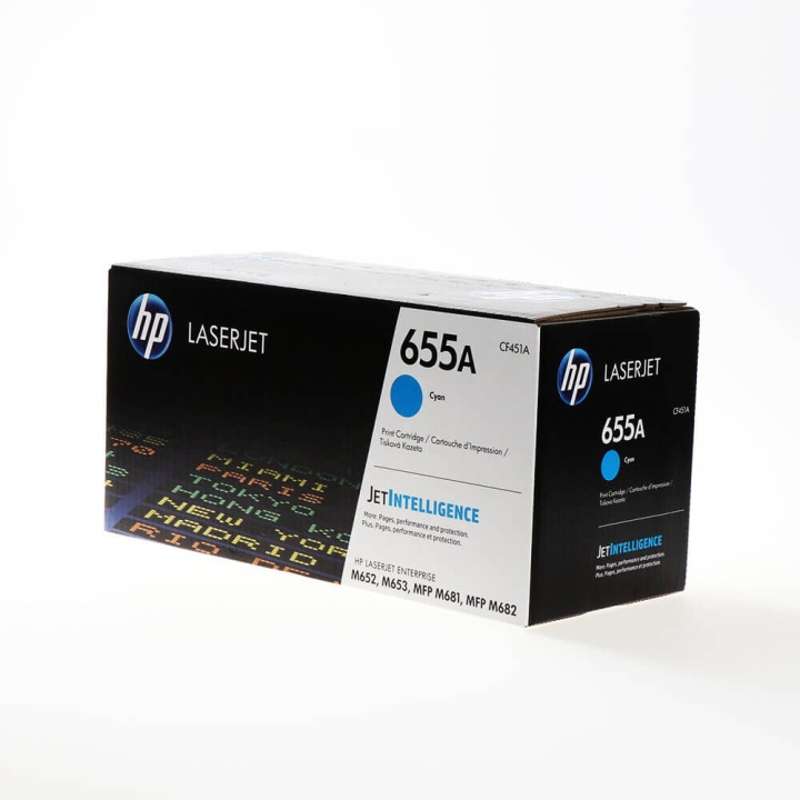 HP Toner CF451A 655A Cyan in the group COMPUTERS & PERIPHERALS / Printers & Accessories / Ink & Toner / Toner / HP at TP E-commerce Nordic AB (C27267)