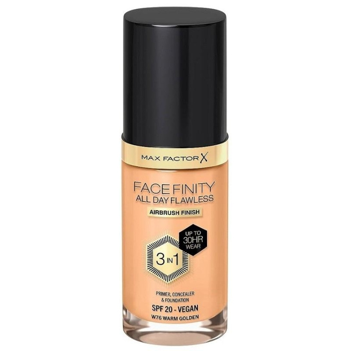 Max Factor Facefinity 3 In 1 Foundation 76 Warm Golden in the group BEAUTY & HEALTH / Makeup / Facial makeup / Foundation at TP E-commerce Nordic AB (C29103)