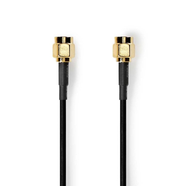 Nedis SMA Cable | SMA Male | SMA Male | Gold Plated | 50 Ohm | Single Shielded | 2.00 m | Round | PVC | Black | Label in the group HOME ELECTRONICS / Cables & Adapters / Antenna cables & Accessories / Antenna cables at TP E-commerce Nordic AB (C29418)