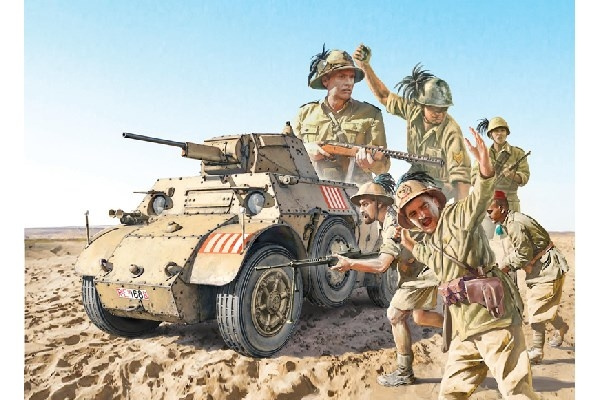 ITALERI 1:35 AB 41 with Bersaglieri Italian Infantry in the group Sport, leisure & Hobby / Hobby / Plastic models / Military vehicles (land) at TP E-commerce Nordic AB (C29803)