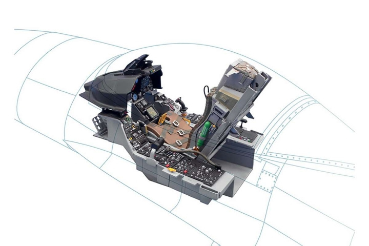 ITALERI 1:48 F-16 Cockpit in the group Sport, leisure & Hobby / Hobby / Plastic models / Airplanes/Helicopters at TP E-commerce Nordic AB (C29828)