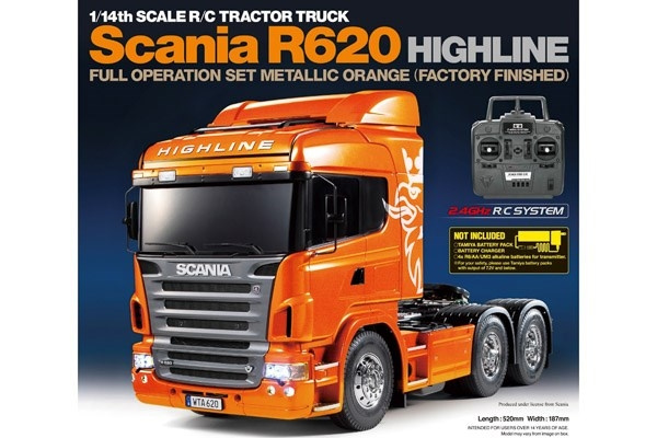 TAMIYA 1:14 R/C Full Option - Scania R620 Metal Orange in the group TOYS, KIDS & BABY PRODUCTS / Radio controlled / RC cars at TP E-commerce Nordic AB (C31523)