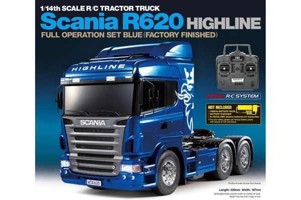 TAMIYA 1:14 R/C Full Option - Scania R620 Blue in the group TOYS, KIDS & BABY PRODUCTS / Radio controlled / RC cars at TP E-commerce Nordic AB (C31526)