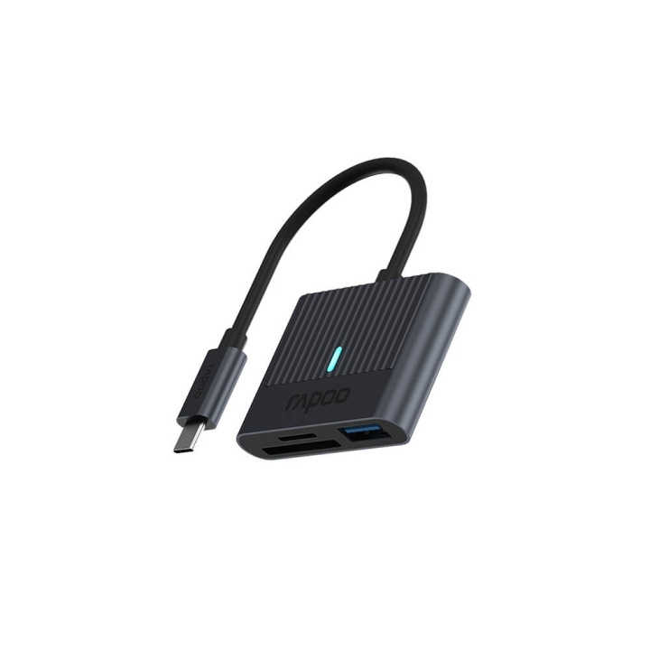 Rapoo UCR-3001 USB-C Card Reader in the group HOME ELECTRONICS / Storage media / Memory cards / Adapters at TP E-commerce Nordic AB (C32277)