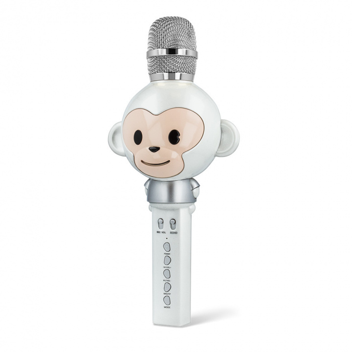 Maxlife Animal MX-100 - Bluetooth Karaoke-mikrofon med inbyggd högtalare, Vit in the group HOME ELECTRONICS / Audio & Picture / Handheld Microphones at TP E-commerce Nordic AB (C33685)