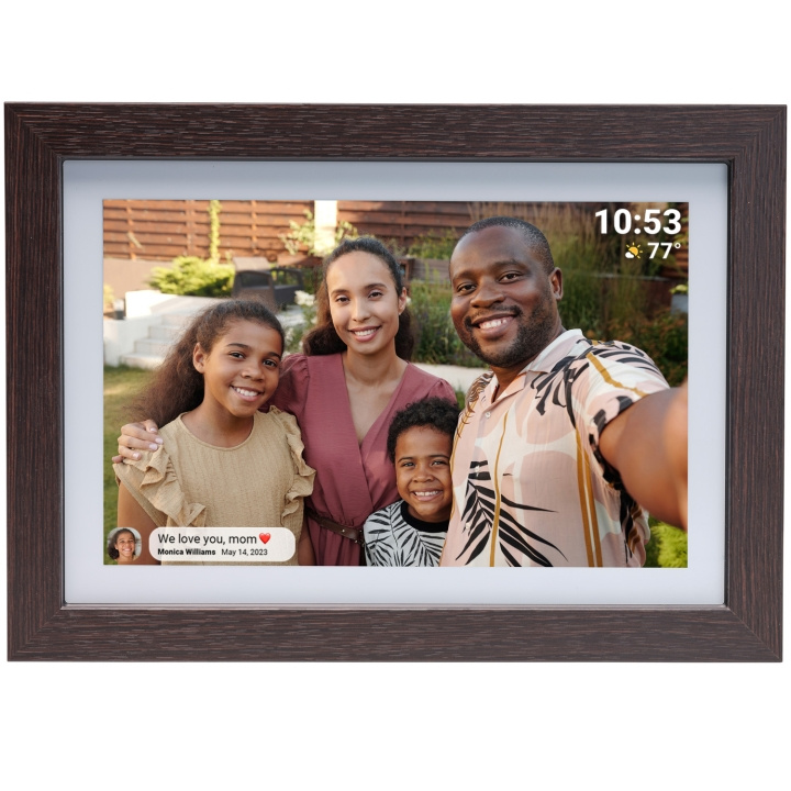 DENVER PFF-1042DW 10.1” digital Wi-Fi fotoram med FRAMEO programvara. Ram i mörkt trä. in the group HOME ELECTRONICS / Audio & Picture / Digital photo frame at TP E-commerce Nordic AB (C33841)