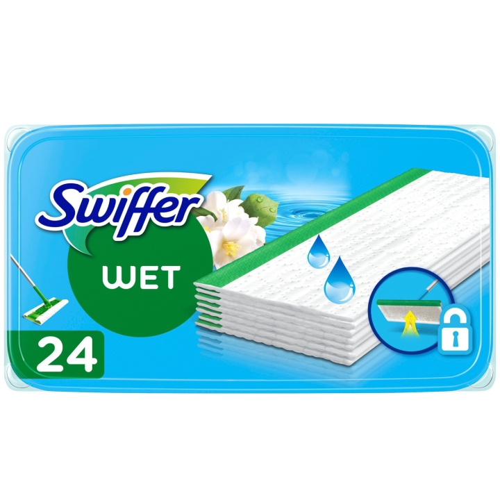 Swiffer Sweeper Fuktiga Golvtrasor 24st in the group HOME, HOUSEHOLD & GARDEN / Cleaning products / Other cleaning accessories at TP E-commerce Nordic AB (C33876)