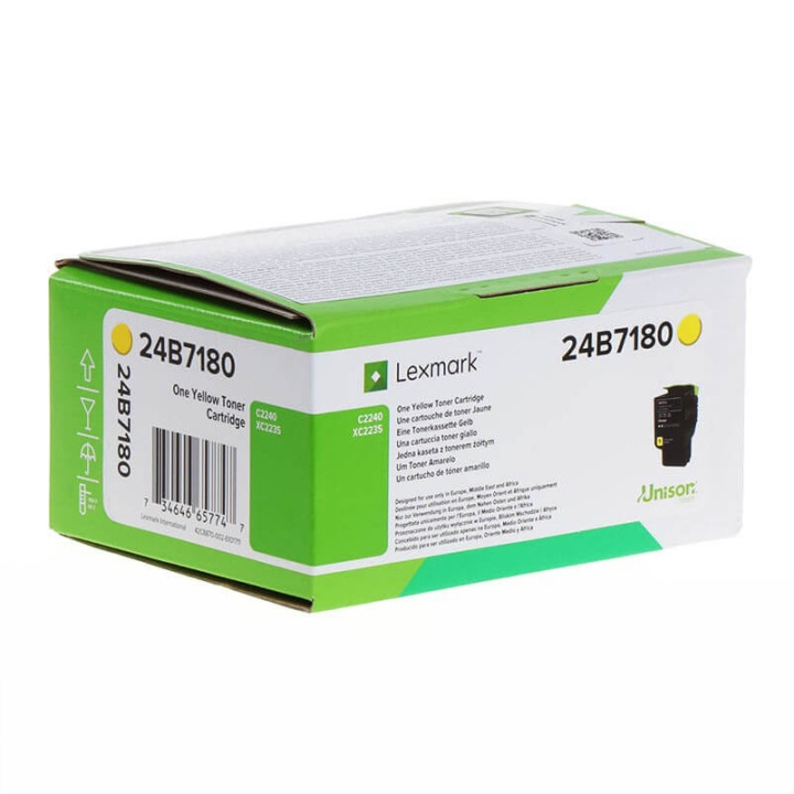 Lexmark Toner 24B7180 Yellow, Return in the group COMPUTERS & PERIPHERALS / Printers & Accessories / Ink & Toner / Toner / Lexmark at TP E-commerce Nordic AB (C36650)