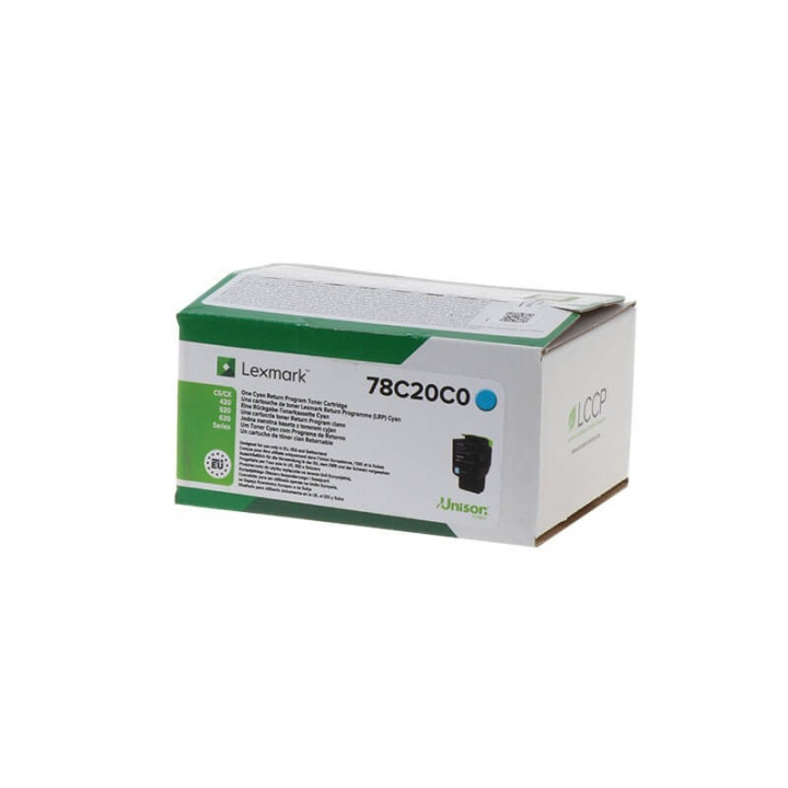 Lexmark Toner 78C20C0 Cyan, Return in the group COMPUTERS & PERIPHERALS / Printers & Accessories / Ink & Toner / Toner / Lexmark at TP E-commerce Nordic AB (C36721)