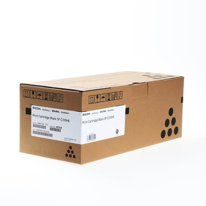 Ricoh Toner 407634 SP C310HE Black in the group COMPUTERS & PERIPHERALS / Printers & Accessories / Ink & Toner / Toner / Ricoh at TP E-commerce Nordic AB (C37076)