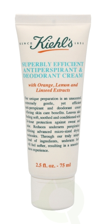 Kiehls Kiehl\'s Superbly Efficient Antiperspirant & Deodorant Cream 75 ml in the group BEAUTY & HEALTH / Fragrance & Perfume / Deodorants / Deodorant for men at TP E-commerce Nordic AB (C37856)