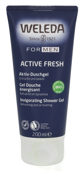 Weleda Men Active Fresh Invigorating Shower Gel 200 ml in the group BEAUTY & HEALTH / Skin care / Body health / Bath & Shower gels at TP E-commerce Nordic AB (C38063)