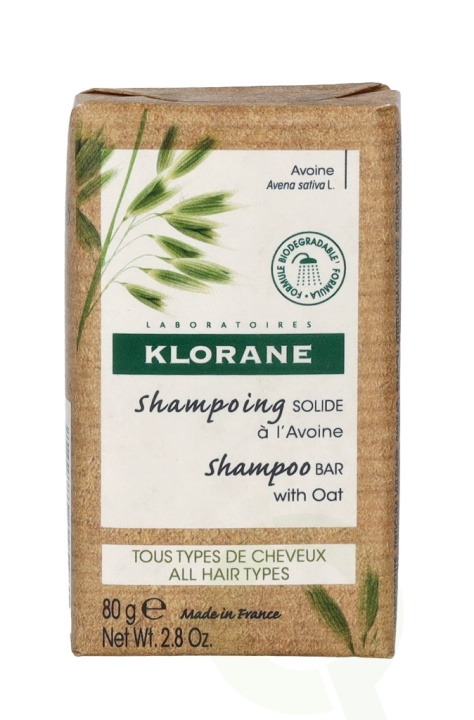 Klorane Shampoo Bar - Oat 80 gr in the group BEAUTY & HEALTH / Hair & Styling / Hair care / Schampoo at TP E-commerce Nordic AB (C38233)