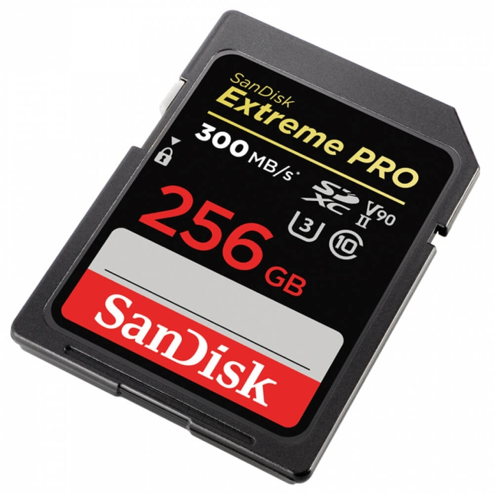 SanDisk SDXC Extreme Pro 256GB 300MB/s UHS-II V90 in the group HOME ELECTRONICS / Storage media / Memory cards / SD/SDHC/SDXC at TP E-commerce Nordic AB (C38412)