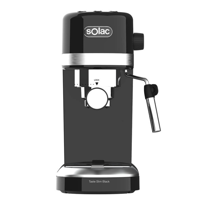 SOLAC Espressomaskin Taste Slim Svart, Fyndvara in the group HOME, HOUSEHOLD & GARDEN / Household appliances / Coffee makers and accessories / Espresso Machines at TP E-commerce Nordic AB (C38765D)