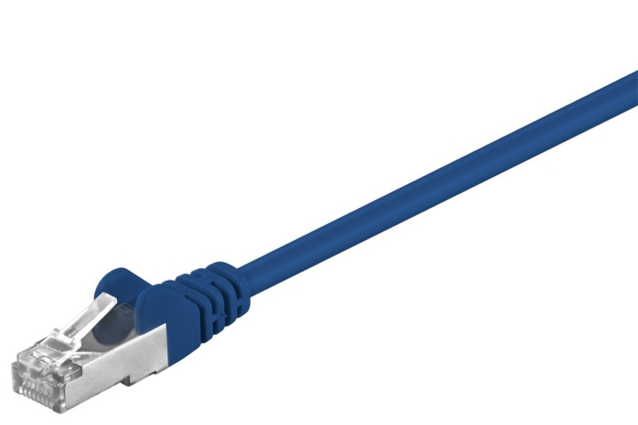 Goobay CAT 5e Patch Cable, F/UTP, blue copper-clad aluminium wire (CCA) in the group COMPUTERS & PERIPHERALS / Computer cables / Network cables / Cat5e at TP E-commerce Nordic AB (C38961)