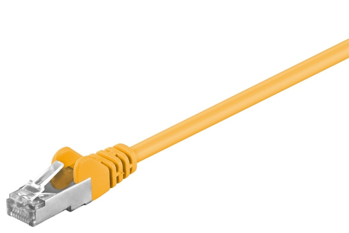 Goobay CAT 5e Patch Cable, F/UTP, yellow copper-clad aluminium wire (CCA) in the group COMPUTERS & PERIPHERALS / Computer cables / Network cables / Cat5e at TP E-commerce Nordic AB (C38967)