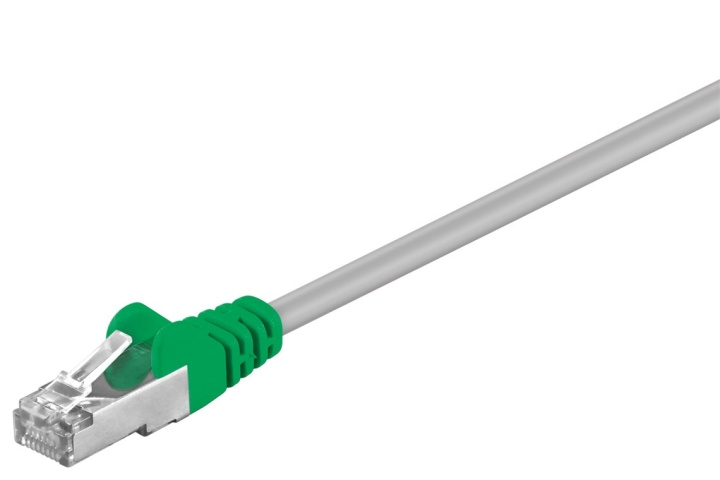 Goobay CAT 5e, F/UTP Crossover Cable, grey, green copper-clad aluminium wire (CCA) in the group COMPUTERS & PERIPHERALS / Computer cables / Network cables / Cat5e at TP E-commerce Nordic AB (C38979)