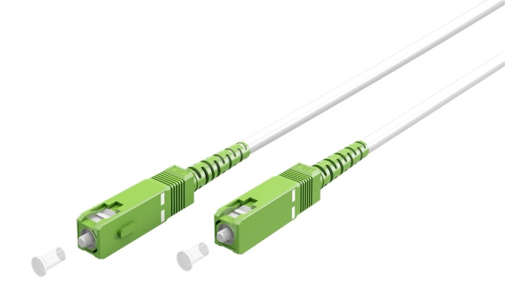 Goobay Fibre-optic Cable (FTTH), Singlemode (OS2) White,(Simplex) optical fibre (FOC), SC-APC (8°) male > SC-APC (8°) male, halogen-free cable sheath (LSZH) in the group COMPUTERS & PERIPHERALS / Computer cables / Network cables / Fiber cabling at TP E-commerce Nordic AB (C39079)