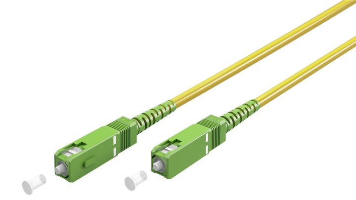 Goobay Fibre-optic Cable (FTTH), Singlemode (OS2) Yellow,(Simplex) optical fibre (FOC), SC-APC (8°) male > SC-APC (8°) male, halogen-free cable sheath (LSZH) in the group COMPUTERS & PERIPHERALS / Computer cables / Network cables / Fiber cabling at TP E-commerce Nordic AB (C39113)