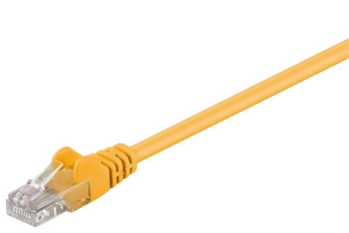 Goobay CAT 5e Patch Cable, U/UTP, yellow copper-clad aluminium wire (CCA) in the group COMPUTERS & PERIPHERALS / Computer cables / Network cables / Cat5e at TP E-commerce Nordic AB (C39277)