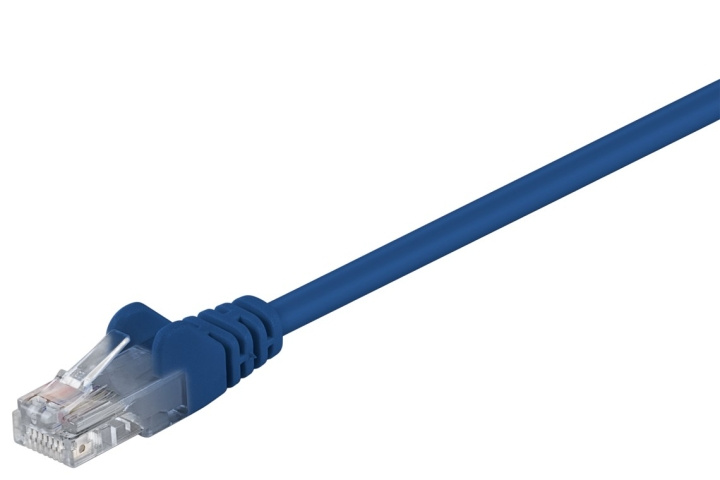 Goobay CAT 5e Patch Cable, U/UTP, blue copper-clad aluminium wire (CCA) in the group COMPUTERS & PERIPHERALS / Computer cables / Network cables / Cat5e at TP E-commerce Nordic AB (C39287)