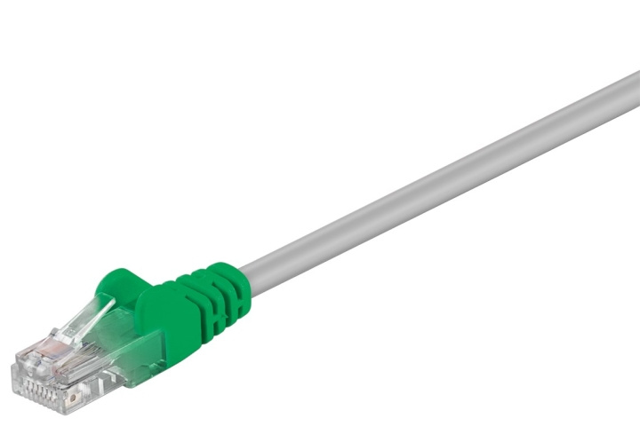 Goobay CAT 5e Crossover Patch Cable, U/UTP, grey-green copper-clad aluminium wire (CCA) in the group COMPUTERS & PERIPHERALS / Computer cables / Network cables / Cat5e at TP E-commerce Nordic AB (C39314)