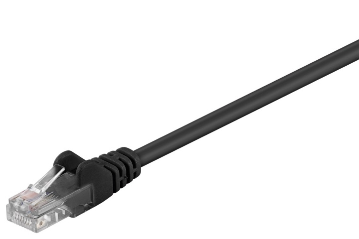 Goobay CAT 5e Patch Cable, U/UTP, black copper-clad aluminium wire (CCA) in the group COMPUTERS & PERIPHERALS / Computer cables / Network cables / Cat5e at TP E-commerce Nordic AB (C39328)