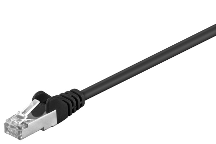 Goobay CAT 5e Patch Cable, F/UTP, black copper-clad aluminium wire (CCA) in the group COMPUTERS & PERIPHERALS / Computer cables / Network cables / Cat5e at TP E-commerce Nordic AB (C39341)