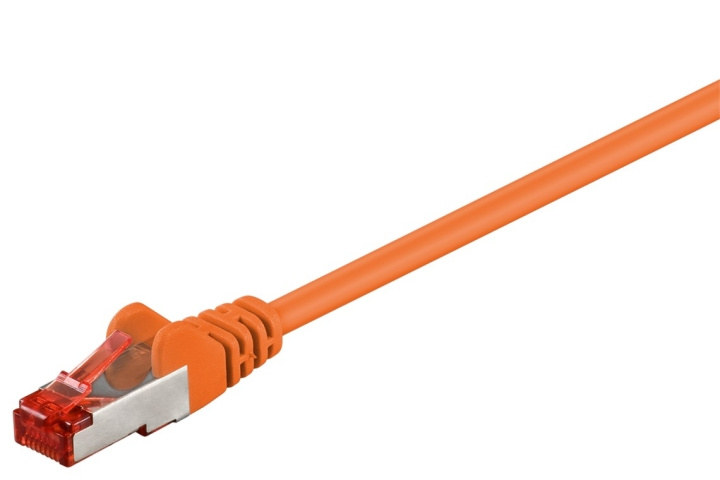 Goobay CAT 6 Patch Cable S/FTP (PiMF), orange copper conductor (CU), halogen-free cable sheath (LSZH) in the group COMPUTERS & PERIPHERALS / Computer cables / Network cables / Cat6 at TP E-commerce Nordic AB (C39566)