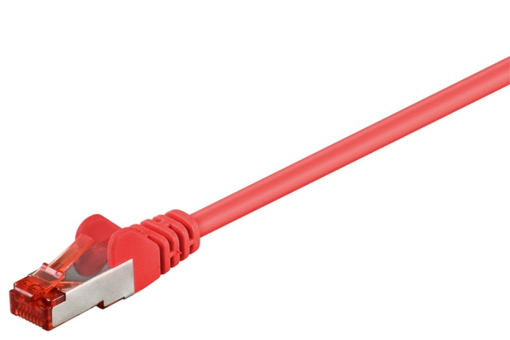 Goobay CAT 6 Patch Cable S/FTP (PiMF), red copper conductor (CU), halogen-free cable sheath (LSZH) in the group COMPUTERS & PERIPHERALS / Computer cables / Network cables / Cat6 at TP E-commerce Nordic AB (C39567)