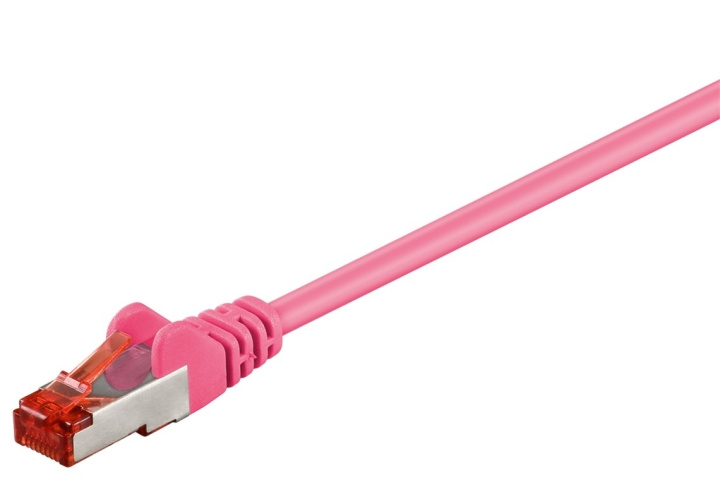 Goobay CAT 6 Patch Cable S/FTP (PiMF), magenta copper conductor (CU), halogen-free cable sheath (LSZH) in the group COMPUTERS & PERIPHERALS / Computer cables / Network cables / Cat6 at TP E-commerce Nordic AB (C39603)