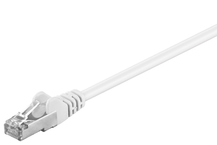 Goobay CAT 5e Patch Cable, F/UTP, white copper-clad aluminium wire (CCA) in the group COMPUTERS & PERIPHERALS / Computer cables / Network cables / Cat5e at TP E-commerce Nordic AB (C39634)