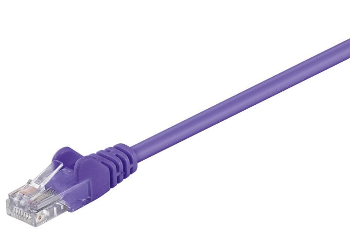 Goobay CAT 5e Patch Cable, U/UTP, violet copper-clad aluminium wire (CCA) in the group COMPUTERS & PERIPHERALS / Computer cables / Network cables / Cat5e at TP E-commerce Nordic AB (C39817)