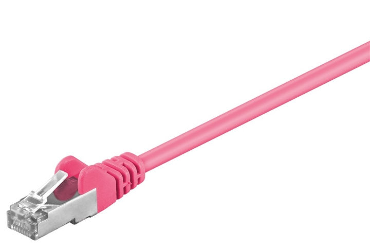 Goobay CAT 5e Patch Cable, SF/UTP, magenta copper-clad aluminium wire (CCA) in the group COMPUTERS & PERIPHERALS / Computer cables / Network cables / Cat5e at TP E-commerce Nordic AB (C39820)