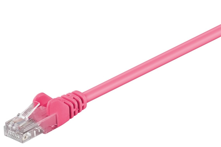 Goobay CAT 5e Patch Cable, U/UTP, magenta copper-clad aluminium wire (CCA) in the group COMPUTERS & PERIPHERALS / Computer cables / Network cables / Cat5e at TP E-commerce Nordic AB (C39835)