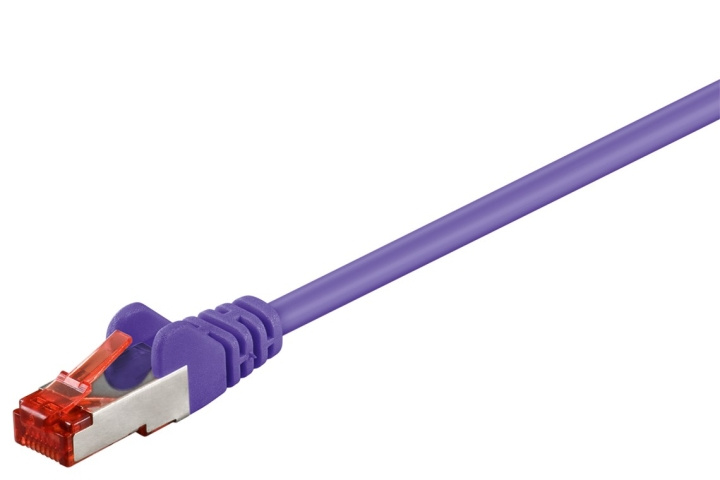 Goobay CAT 6 Patch Cable, S/FTP (PiMF), purple copper-clad aluminium wire (CCA) in the group COMPUTERS & PERIPHERALS / Computer cables / Network cables / Cat6 at TP E-commerce Nordic AB (C39866)