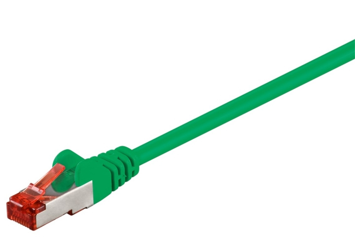 Goobay CAT 6 Patch Cable, S/FTP (PiMF), green copper-clad aluminium wire (CCA) in the group COMPUTERS & PERIPHERALS / Computer cables / Network cables / Cat6 at TP E-commerce Nordic AB (C39879)